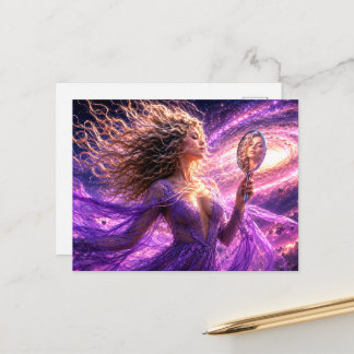Cartão Postal Mystik Woman Postkarte – Galaktisch schön