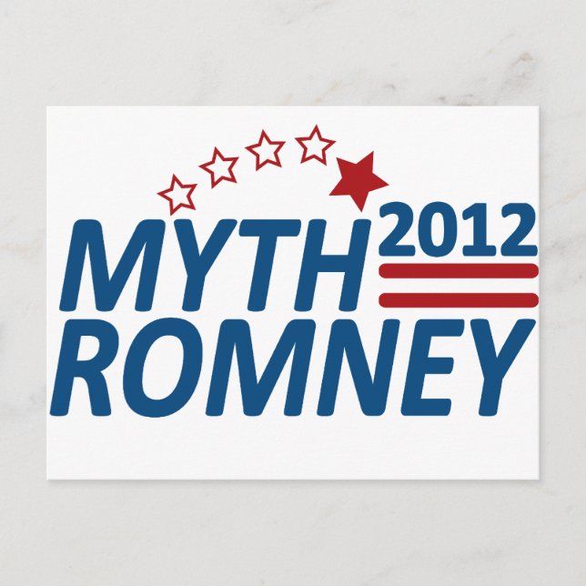 Cartão Postal Myth Romney Anti Mitt 2012 (Frente)
