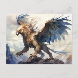 Cartão Postal Mythology Griffin Griffin
