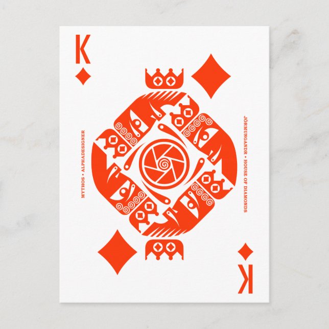 Cartão Postal Mythos Jormungandr Rei dos Ouros (Frente)