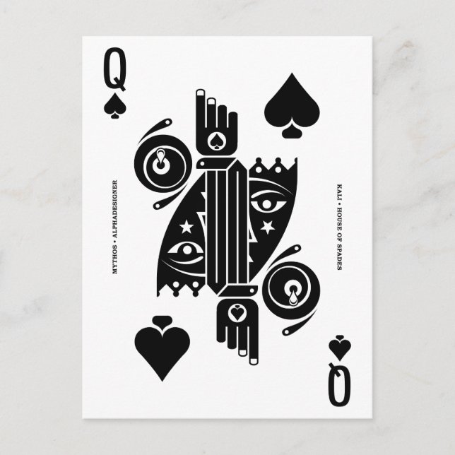 Cartão Postal Mythos Kali Queen of Spades (Frente)
