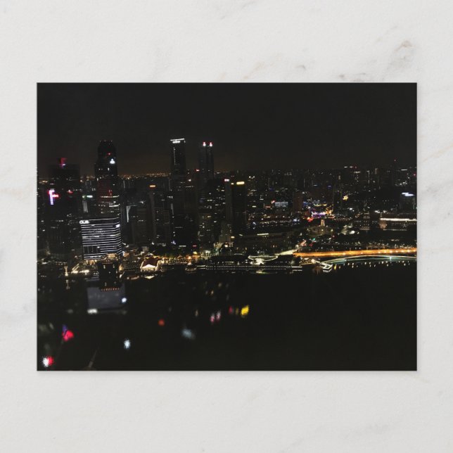 Cartão postal nº 4 do Skyline de Singapura (Frente)