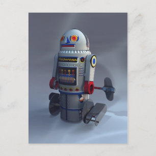 Cartão postal nº 7 do Robô Retro Brinquedo
