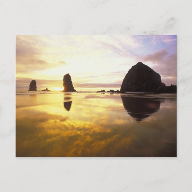 Cartão Postal N.A., EUA, Oregon, Cannon Beach Sunset com (Frente)