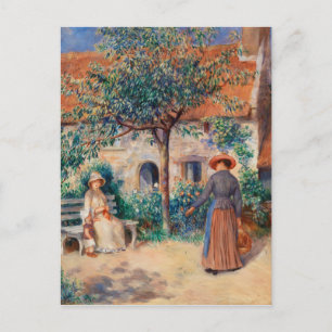 Cartão Postal Na Bretanha, por pintura impressionista de Renoir