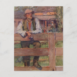 Cartão Postal Na cerca
