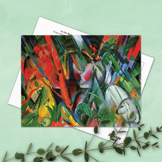 Cartão Postal Na Chuva Franz Marc Abstrato (Criador carregado)