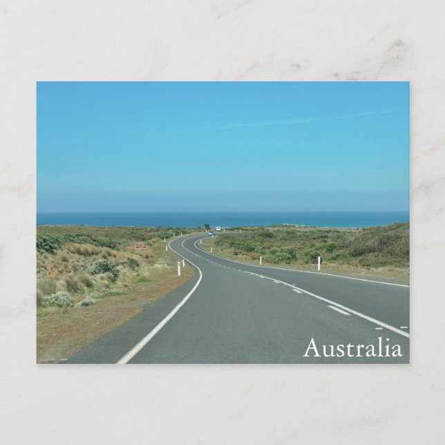 Cartão Postal Na estrada na Austrália (Frente)