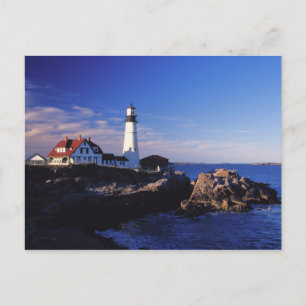 Cartão Postal NA, EUA, Maine. Farol de Portland Head.