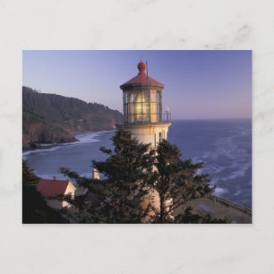 Cartão Postal NA, EUA, Oregon, Farol de Heceta Head,