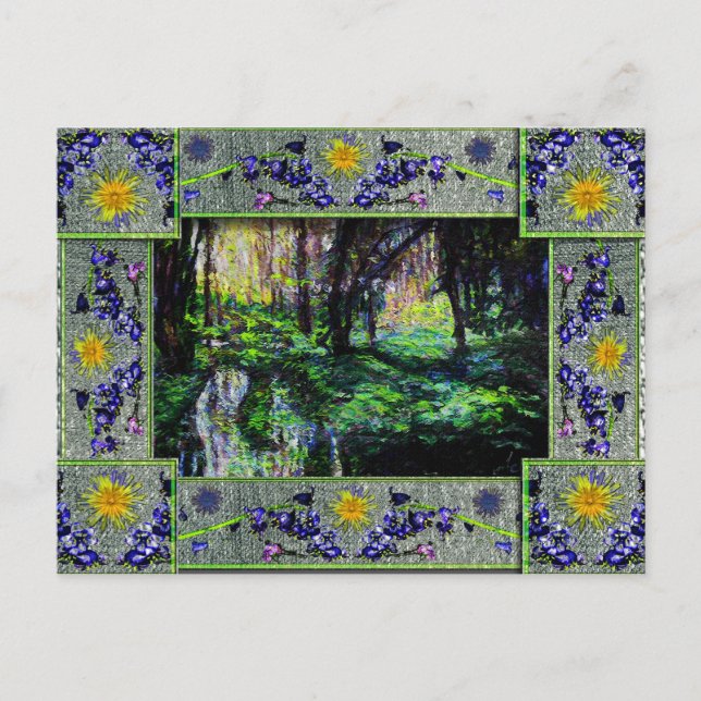 Cartão Postal Na floresta (Frente)