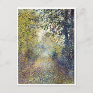 Cartão Postal Na floresta por Renoir