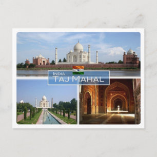Cartão Postal Na Índia - O Taj Mahal -