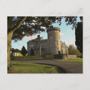 Cartão Postal Na Irlanda, a entrada lateral do Castelo Dromoland