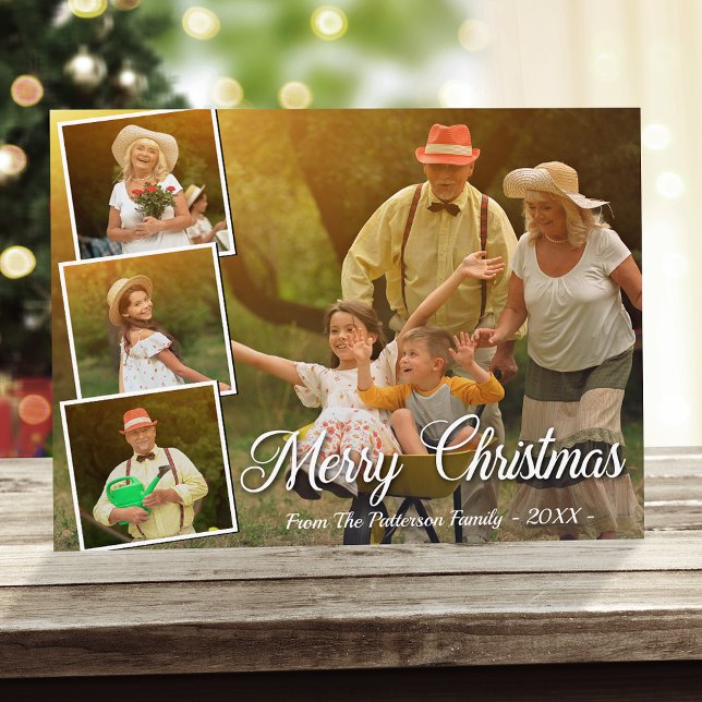Cartão Postal Na moda 4 Foto Feliz Natal (Criador carregado)