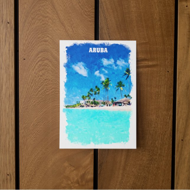 Cartão Postal Na moda Aruba Caribe Beach Paradise (aruba caribbean island scenery postcard)