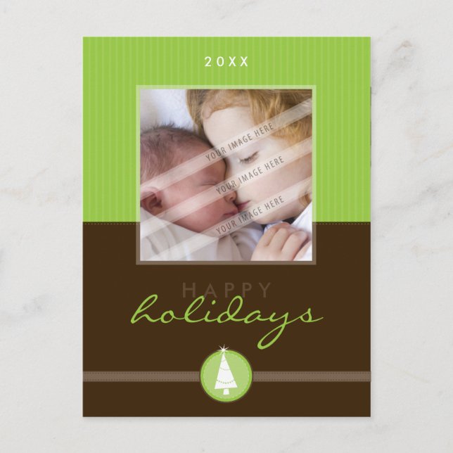 CARTÃO POSTAL na moda CHRISTMAS: stripedstitch 6P (Frente)