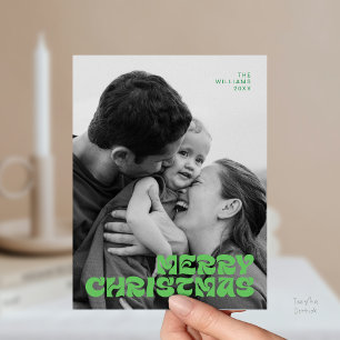 Cartão Postal Na moda Elegante, Feliz Natal Família Fotografia C