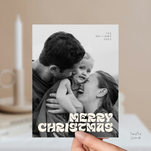Cartão Postal Na moda Elegante, Feliz Natal Família Fotografia C