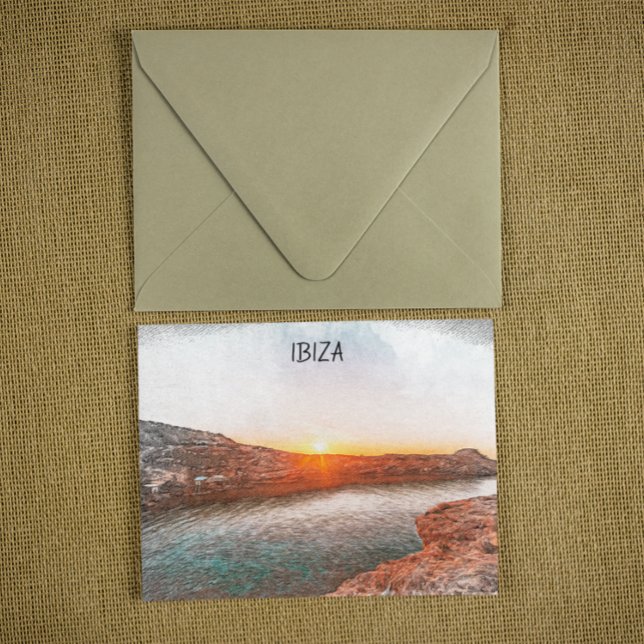 Cartão Postal Na moda Ibiza Espanha Sunset (ibiza spain sunset postcard)