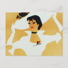 Cartão Postal Na moda Lady