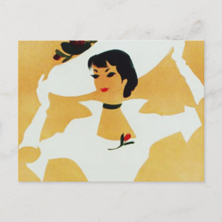 Cartão Postal Na moda Lady