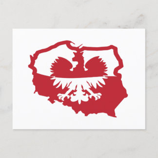 Cartão Postal Na moda Polônia Polska Flag