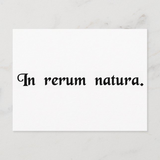 Cartão Postal Na natureza das coisas. (Frente)