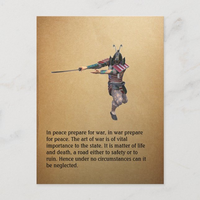 Cartão Postal Na paz prepare para a guerra, em… (Frente)