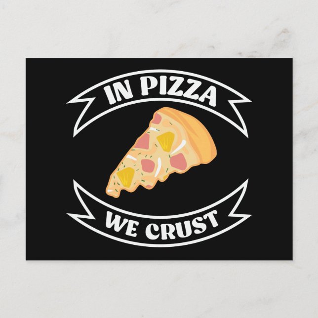 Cartão Postal Na Pizza, Fumamos Engraçado (Frente)