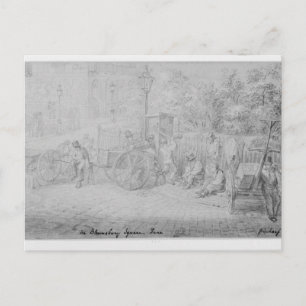 Cartão Postal Na Praça Bloomsbury durante a onda de calor, 1828