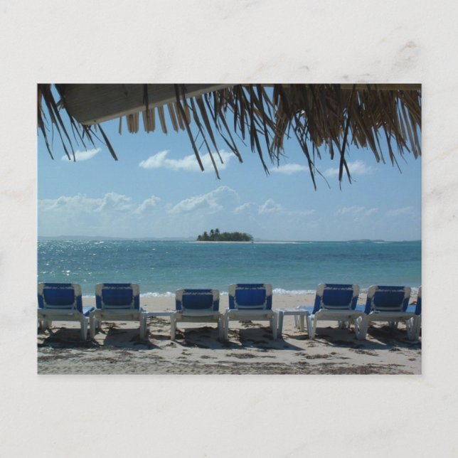 Cartão Postal Na praia (Frente)