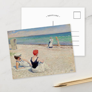 Cartão Postal Na Praia, Falsterbro   Paul Fischer