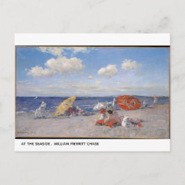 Cartão Postal Na Praia William Merritt Chase