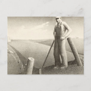Cartão Postal Na Primavera de Grant Wood
