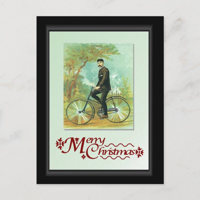 Cartão Postal Na sua bicicleta (Frente)