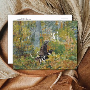 Cartão Postal Na Trilha Caçando Cachorro Winslow Homer