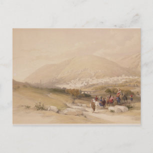 Cartão Postal Nablous, antiga Shechem, 17 de abril de 1839, prat