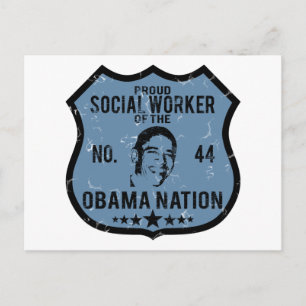 Cartão Postal Nação Obama do Trabalhador Social