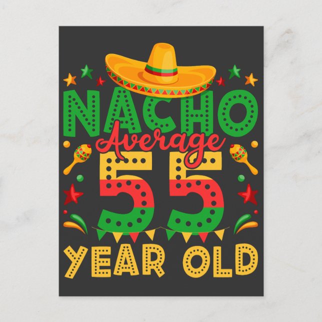 Cartão Postal Nacho comum de 55 anos de idade Cinco de Mayo (Frente)
