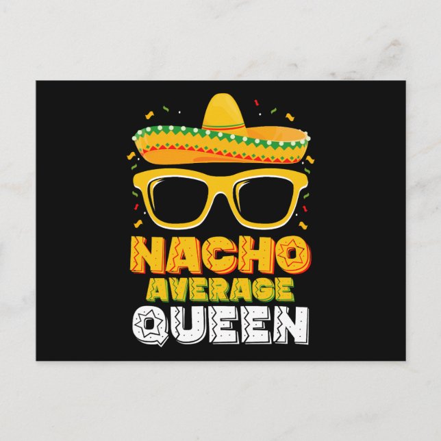 Cartão Postal Nacho Média da Família Queen Girl Cinco De Mayo (Frente)