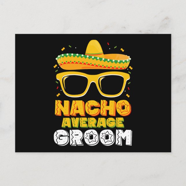 Cartão Postal Nacho Média de Casamento de Groom Cinco de Mayo (Frente)