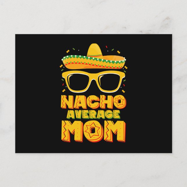 Cartão Postal Nacho Média Mãe Cinco De Mayo Correspondendo Famíl (Frente)