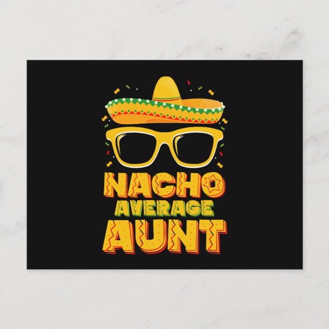 Cartão Postal Nacho Média Tia Cinco De Mayo Combinação Família (Frente)