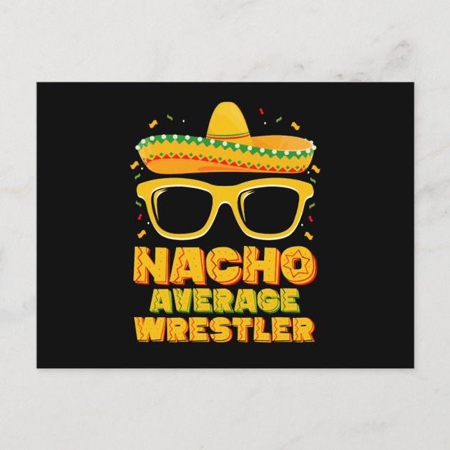Cartão Postal Nacho Médio Wrestler Luta Cinco de Mayo (Frente)