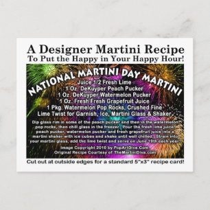 Cartão postal nacional Martini Day Martini