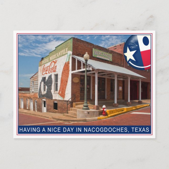CARTÃO POSTAL NACOGDOCHES TEXAS MERCANTILE POSTCARD (Frente)