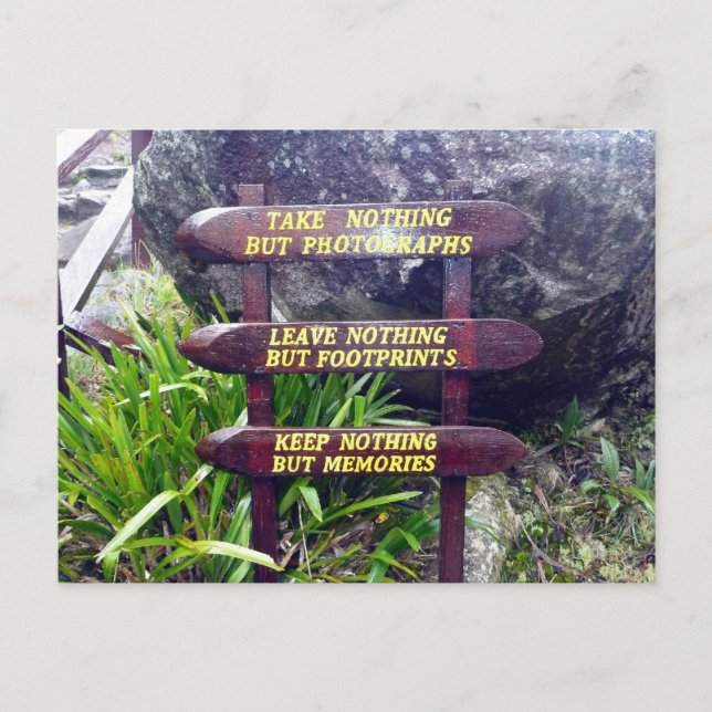 Cartão Postal nada além de pegadas (Frente)