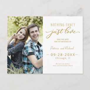 Cartão Postal Nada Chique Apenas Amor Salvar Data Foto