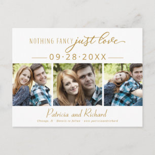 Cartão Postal Nada de Fantasia Apenas Amor Salve a Data 3 Fotos